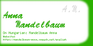 anna mandelbaum business card